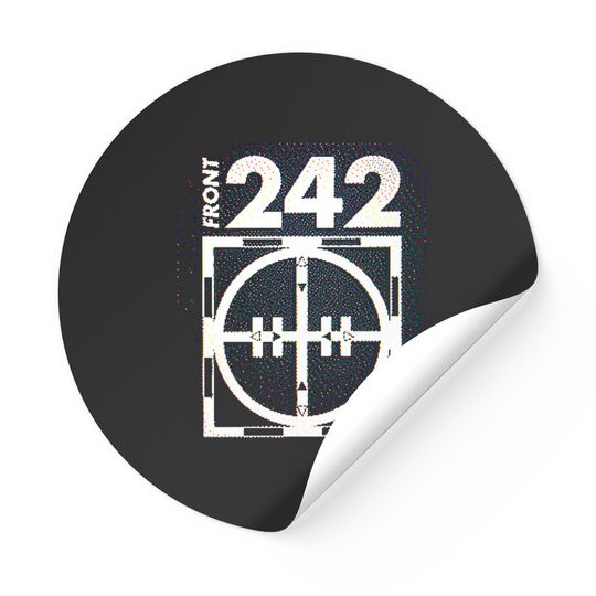 Front 242 †† Glitch 3D Logo Fanart Design - Front 242 - Stickers