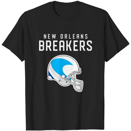 New Orleans Breakers 2022 Throwback Retro Vintage Football Helmet Logo - Throwback - T-Shirt