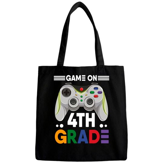 Game On 4th Grade Gamer First Day Back to School boy teacher Bags