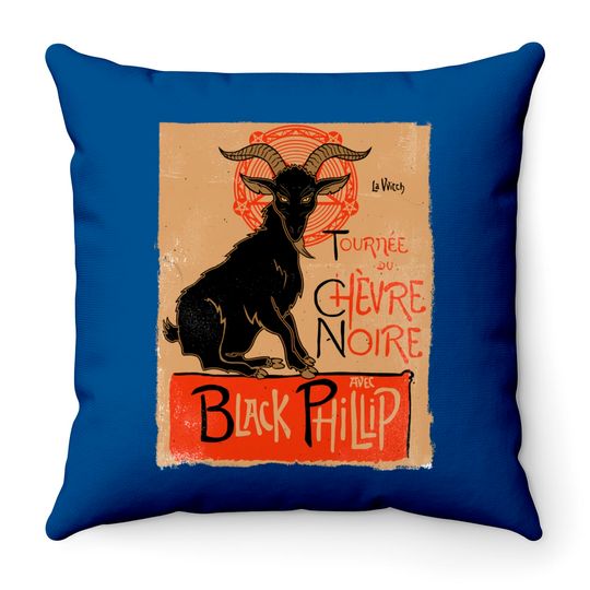 Black Goat Tour - Black Phillip - Throw Pillows