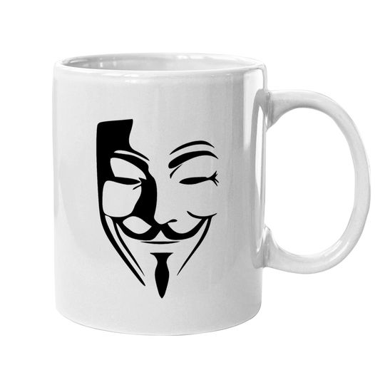 Anonymous Face Black - Anonymous - Mugs