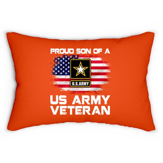 Proud Son Of A Us Army Veteran Veterans Day Gift Lumbar Pillows