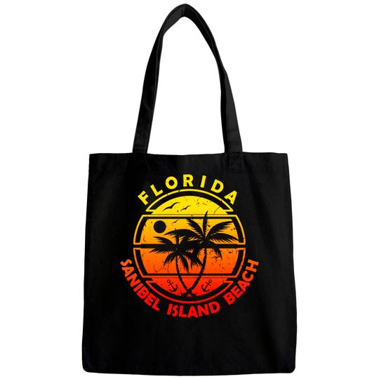 Sanibel Island Beach Florida, Tropical Palm, Ship Anchor - Summer - Sanibel Island - Bags