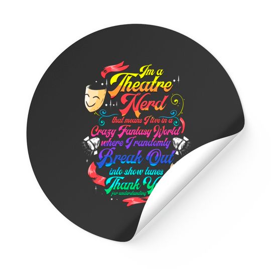 Theatre Musical Singer Broadway Stage Actors Gift - Theatre - Stickers