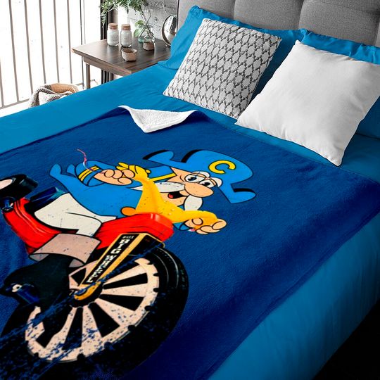 Cap'n Crunch Riding a Big Wheel WHAT!!! Distressed and Vintage Style - Capn Crunch - Baby Blankets