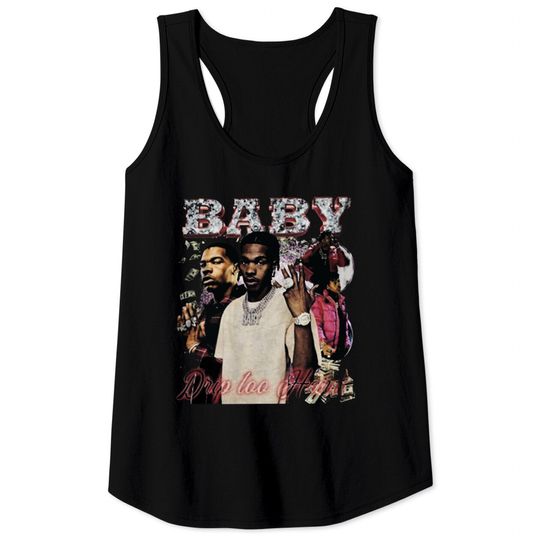 Vintage Lil Baby Graphic Tank Tops, Rapper Tank Tops