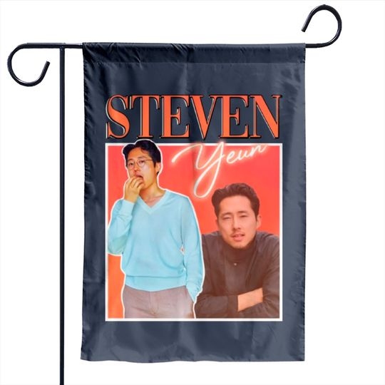 Steven Yeun Retro Garden Flag