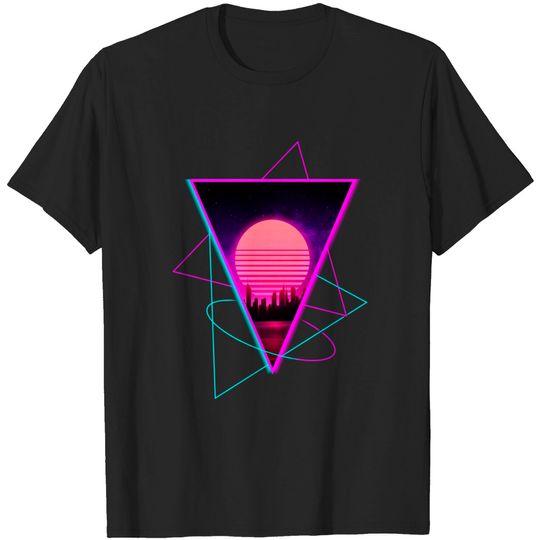 Sundown City Outrun Synthwave Vaporwave Retro Futurism - Outrun Retro Sun - T-Shirt