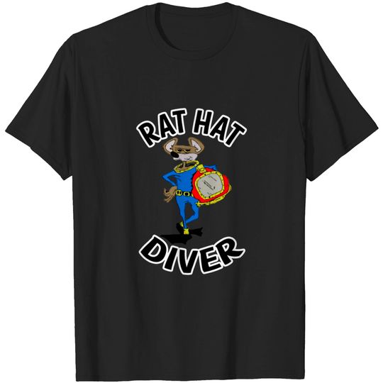 Ratcliffe Helmet Vintage 'Rat Hat Diver' Design - Diving - T-Shirt