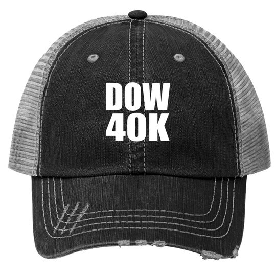 Dow Jones 40K Index Stock Market Wall Street 40000 Print Trucker Hat