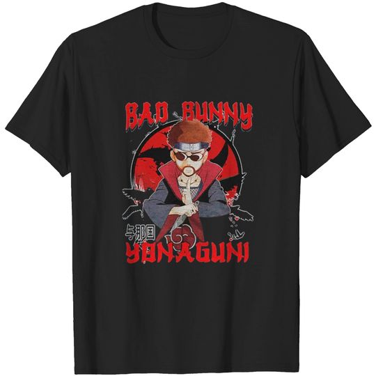 Bad Bunny x Itachi Uciha Anime T shirt