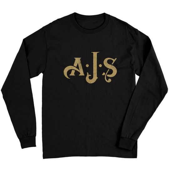 Defunct AJS Motorcycles Logo / Faded Vintage Style - Motorcycle Club - Long Sleeves