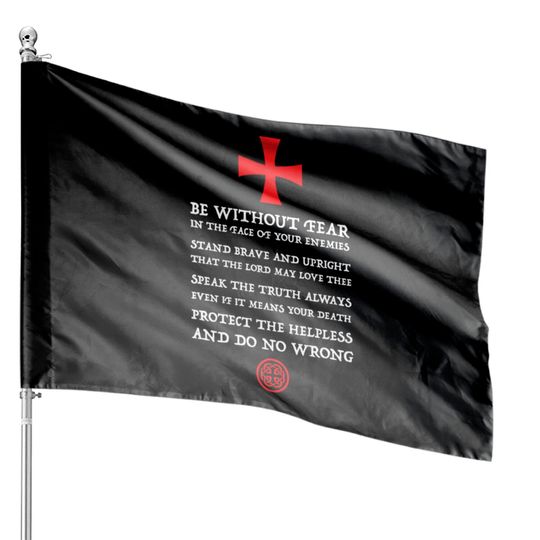 Crusader Knight Knights Templar Code Holy Cross House Flags