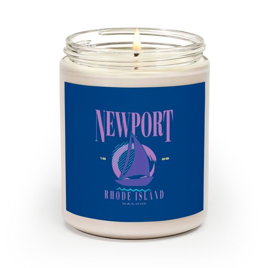 Newport Scented Candles | Newport Vintage Style Sailing Crewneck | Newport Rhode Island Unisex Scented Candles