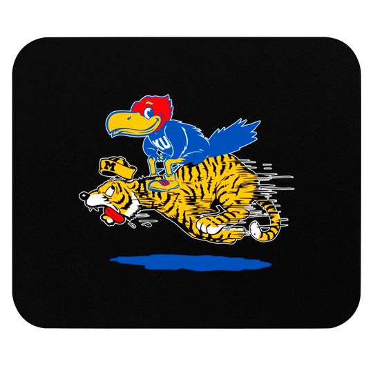 Vintage Missouri Tiger vs. K-U Jayhawk - Kansas - Mouse Pads