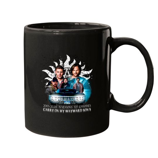 Limited Edition Supernatural Family don't end with Blood 4 W Signed W2 - Limited Edition Supernatural Family Don - Mugs
