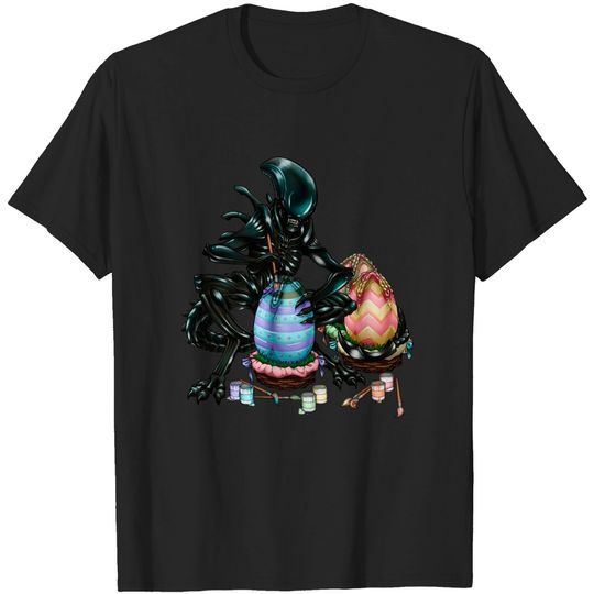 Time to Paint the Eggs - Alien - T-Shirt