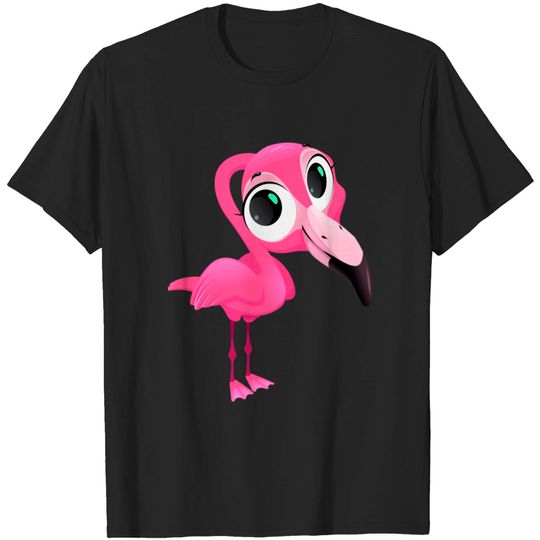 flamingo bird wildlife vector art illutration cool T-shirt