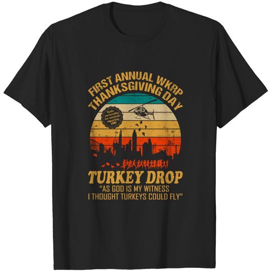 WKRP Turkey Drop Thanksgiving Day T Shirt