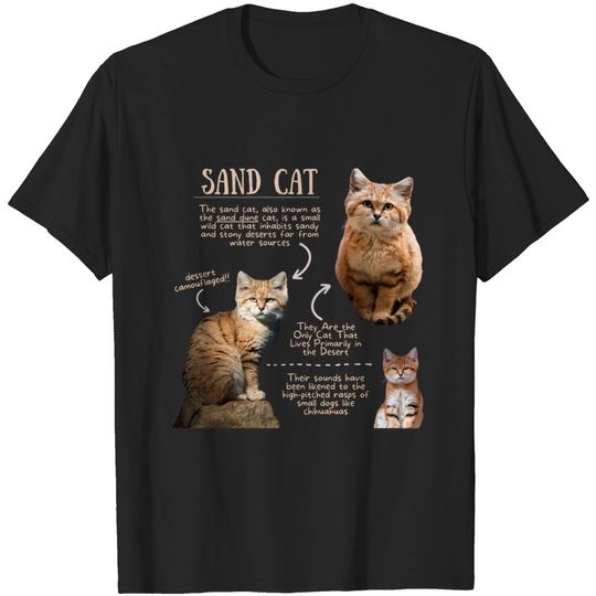 Animal Facts - Sand Cat - Cat - T-Shirt