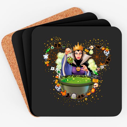 Evil Queen Disney Halloween Coasters
