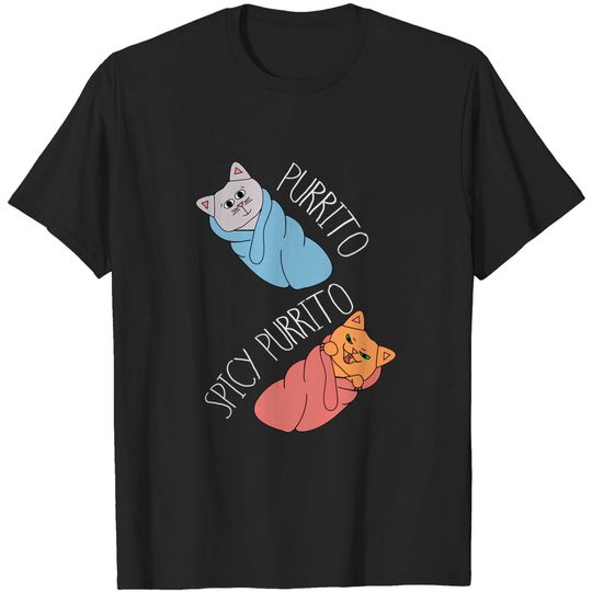 PURRITO BURRITO CAT Shirt, Funny Food Cats Lover T-Shirt