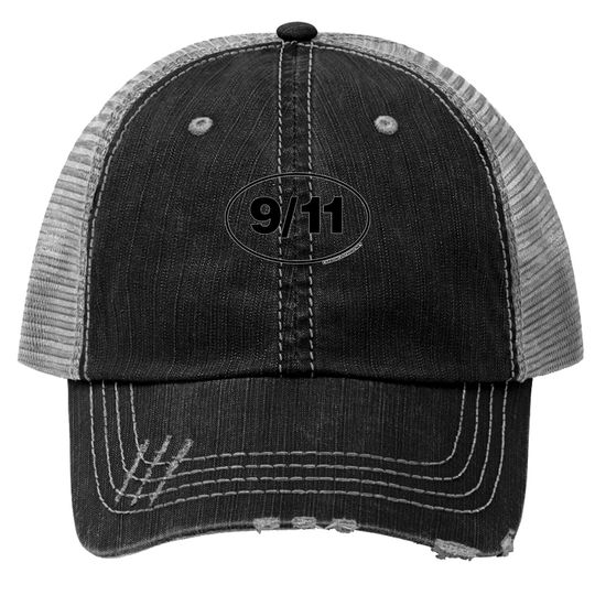 9/11 Remember Oval Trucker Hats