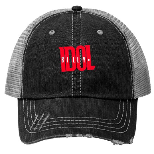 Billy Idol Logo Black Adult Trucker Hats