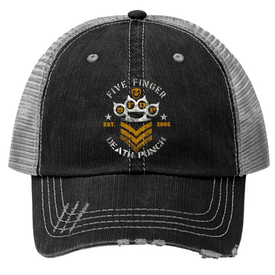 Five Finger Death Punch Unisex Print Trucker Hat: Chevron