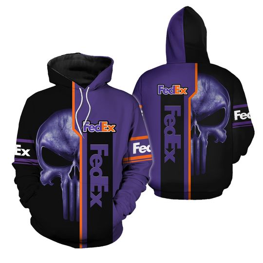 Fedex Skull purple so cool Hoodie 3d
