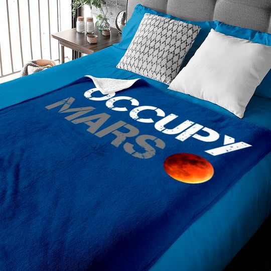 Occupy Mars Elon Musk Baby Blankets