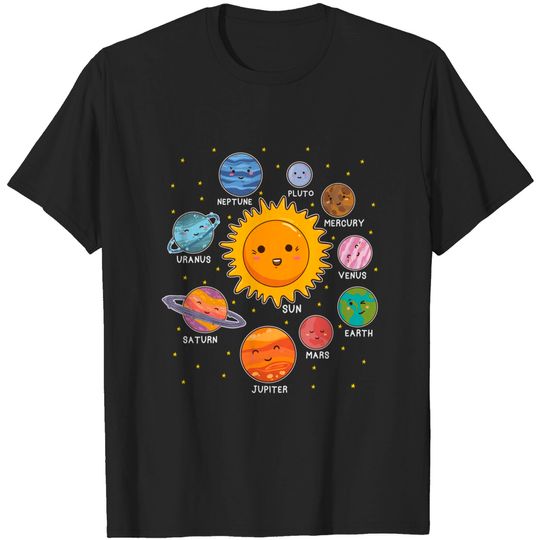 Solar System Space Planets for STEM Kids Boys Girls Toddlers T-Shirt
