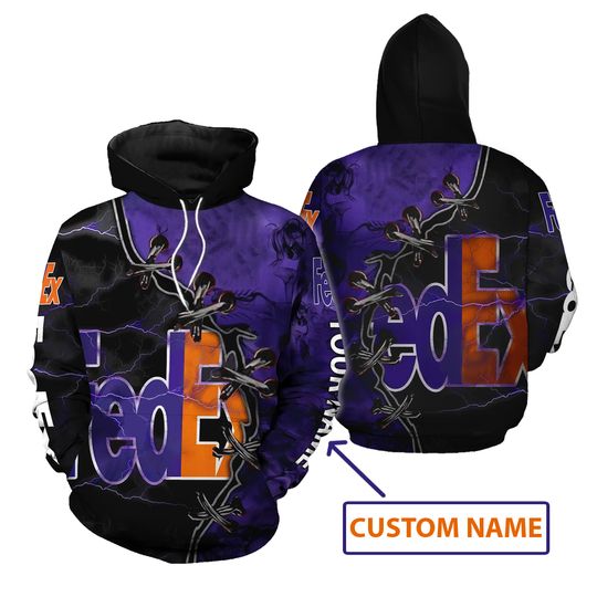 FedEx Thunder Cool Custom Name Hoodie 3d for Delivery Driver