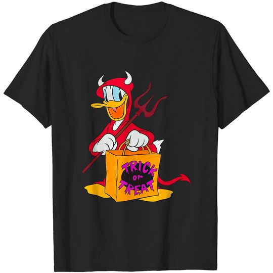 Disney Halloween Donald Duck Devil Trick or Treat T-Shirt Unisex Gift T-Shirt