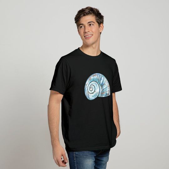 Blue seashell - Shell - T-Shirt