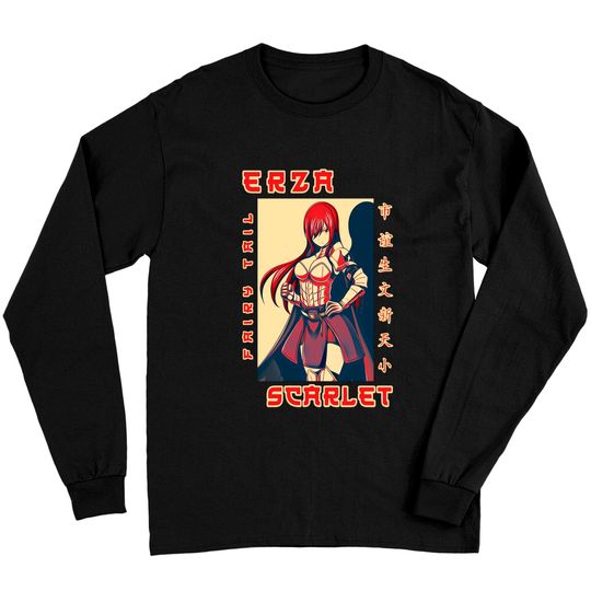 Graphic Super Natural Fairy Tail Character Erza Scarlet Long Sleeves