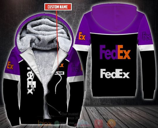 Personalized Fedex Ground Purple 3D Zip Hoodie