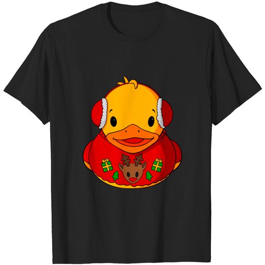 Ugly Sweater Rubber Duck - Ugly Sweater Christmas - T-Shirt