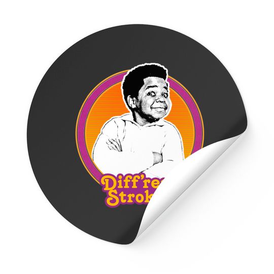 Diff'rent Strokes // Retro 80s Aesthetic Fan Design - Diffrent Strokes - Stickers