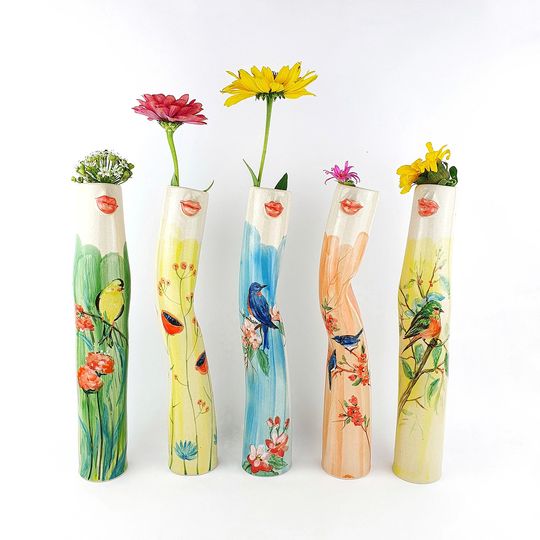 Handmade Vases, Ceramic Decor, Flower Vases