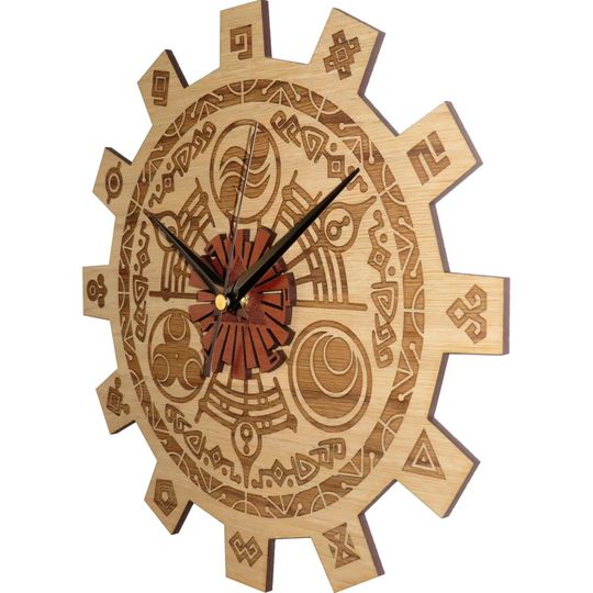 Zelda Wooden Clock, Handmade Wall Clock, inspired by the Gate of Time