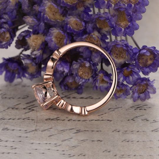 1ct Elegant Rose Gold Morganite Ring For Women