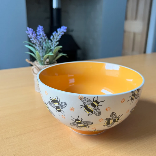 Cereal Bowl, Ceramic Bowl, Busy Bee Bowl