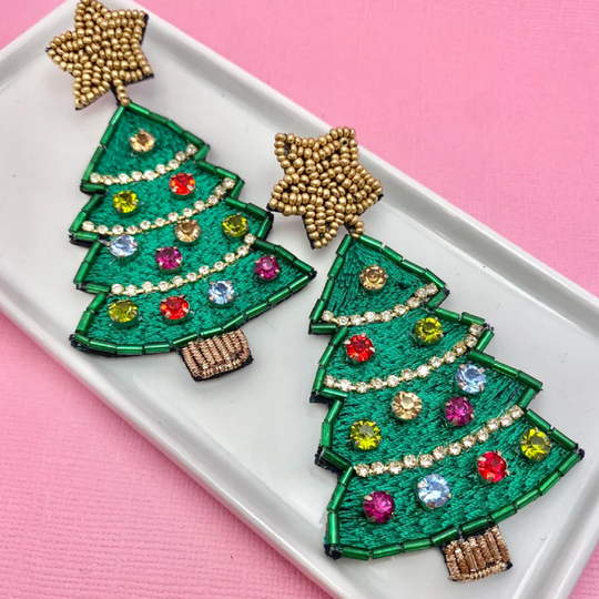 Gorgeous Christmas Star Tree Earrings, Christmas Earrings gifts