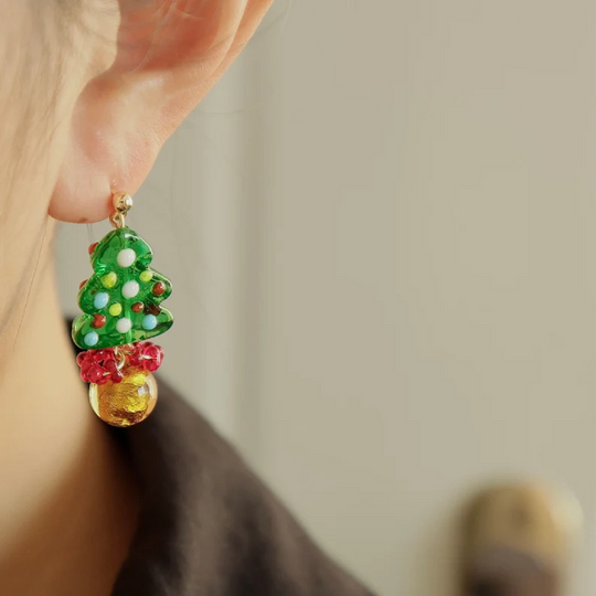 Christmas Tree Earrings Holiday Gifts