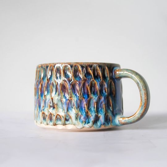 Handmade ceramic mermaid mug