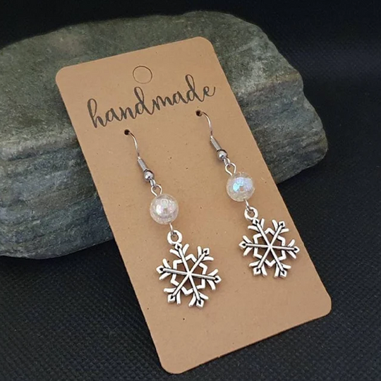 Snowflake earrings, Christmas Festive