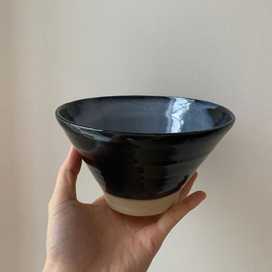 Handmade Stoneware Japanese Ramen Bowl