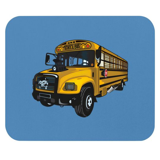 School Bus - Stripes - Mouse Pads
