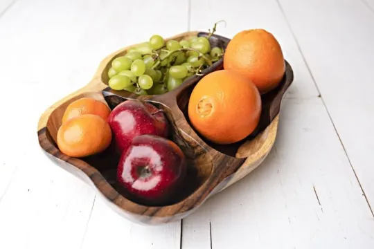 Bandeja de Madera para Servir Frutas y Bocadillos